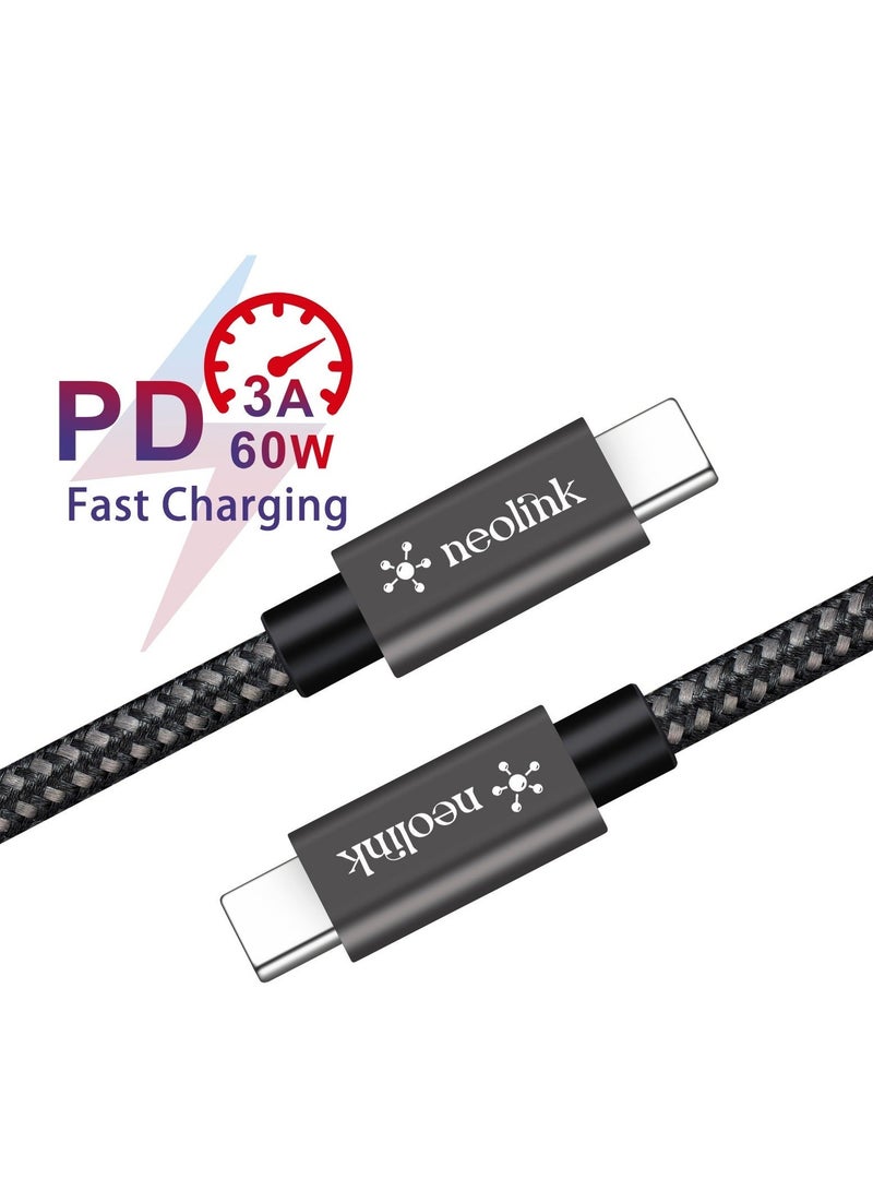 NEOLINK 60W USB Type C Cable Nylon Braided USB C to USB C Cable (C to C) Compatible iPad Pro Air mini 6 MacBook Pro Air Galaxy S24 S23 Ultra Z Fold Xiaomi Honor OPPO OnePlus 1M - Image 2
