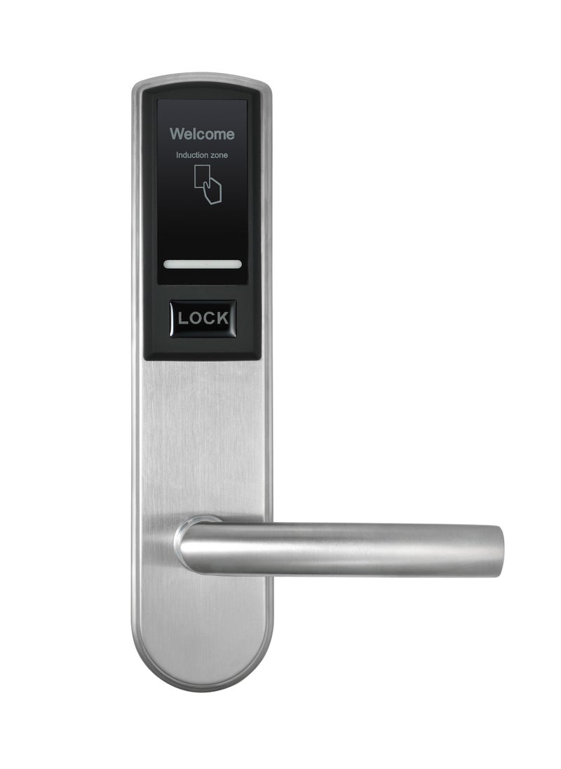 Generic - Smart Lock LH3000, with Pin code, RIFD card and mechnical key for keyless home entry. Auto locking and emergency power supply. Adjustable handle suitable for right or left handed doors - Image 1