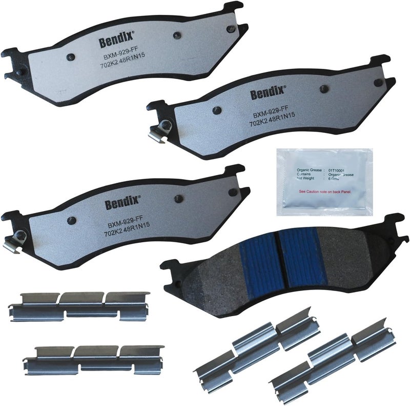 Bendix Fleet Metlok MKD702K2FM Semi-Metallic Front Brake Pads for Dodge Ram 1500 2001-2000 - Image 1