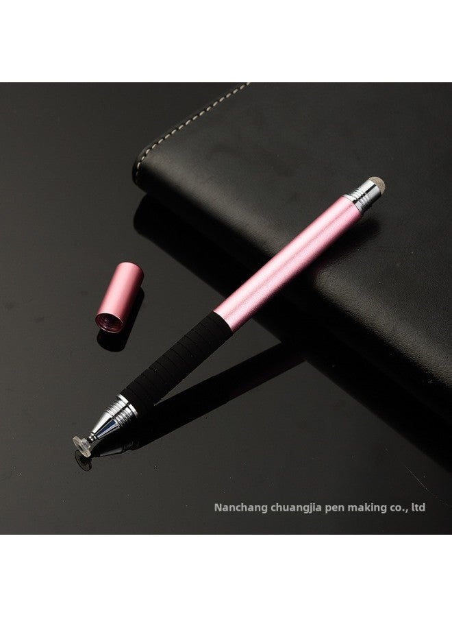 Capacitive Pen Handwriting Touch Pen Disc Pen Available Mobile Phone Tablet Painting Brush Replaceable Cloth Head Touch Pen-Color:Pink Purple - Image 1