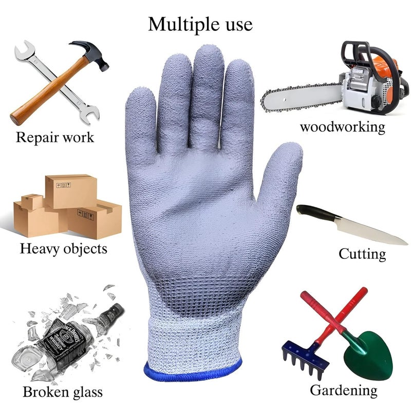 DONIZARD Pack 10 Pairs Reusable Nitrile Coated Nylon Cotton Safety Gloves For Men Industrial Gardening Gloves Hand Gloves For Men Industrial Gloves Working Gloves For Men Cutresistant Work Gloves  - Image 5