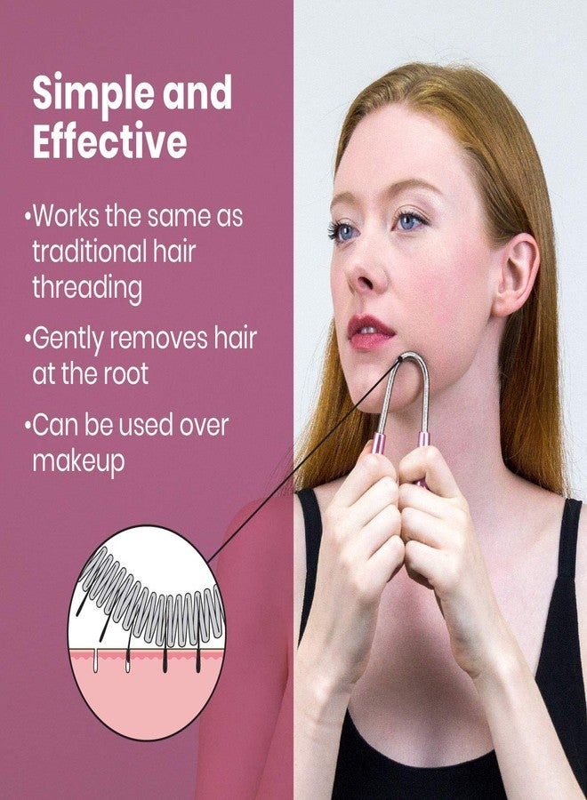 Lindo Twist-N-Roll Tweezer - Spring Facial Hair Removal Tool, Natural Threading, Stainless Steel, Remove Unwanted Hair on Upper Lip, Chin, Cheek, and Neck, Travel Pouches Included (2 Pack) - Image 2