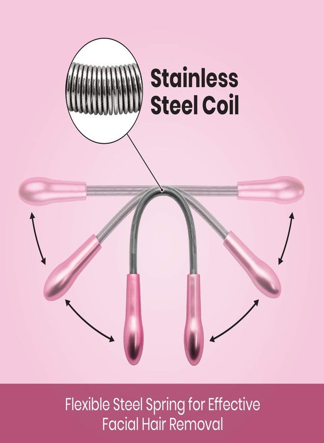 Lindo Twist-N-Roll Tweezer - Spring Facial Hair Removal Tool, Natural Threading, Stainless Steel, Remove Unwanted Hair on Upper Lip, Chin, Cheek, and Neck, Travel Pouches Included (2 Pack) - Image 3