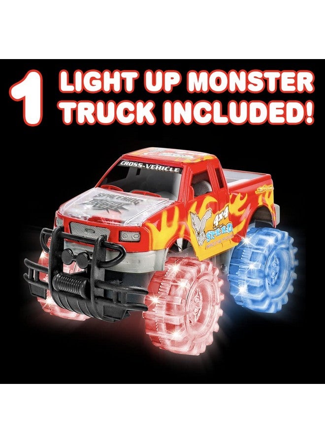 ArtCreativity شاحنة الوحش الحمراء المتوهجة من آرت كرييتيفيتي، قطعة واحدة، لعبة شاحنة وحش بطول 8 بوصات مع إطارات LED متلألئة وبطاريات، ألعاب سيارات دفع واذهب للأطفال، هدية ممتعة للأولاد والبنات من عمر 3 سنوات وما فوق… - Image 4