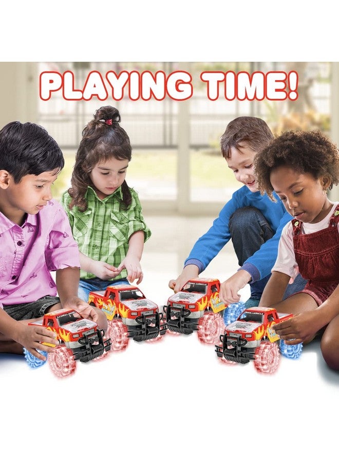 ArtCreativity شاحنة الوحش الحمراء المتوهجة من آرت كرييتيفيتي، قطعة واحدة، لعبة شاحنة وحش بطول 8 بوصات مع إطارات LED متلألئة وبطاريات، ألعاب سيارات دفع واذهب للأطفال، هدية ممتعة للأولاد والبنات من عمر 3 سنوات وما فوق… - Image 5