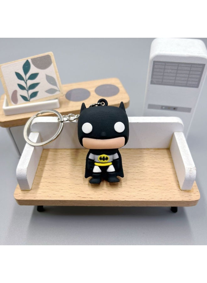 ACYO Superhero Batman Keychain Black – Style Collectible Mini Figure, Backpack Decor & Novelty Keyring - Image 2