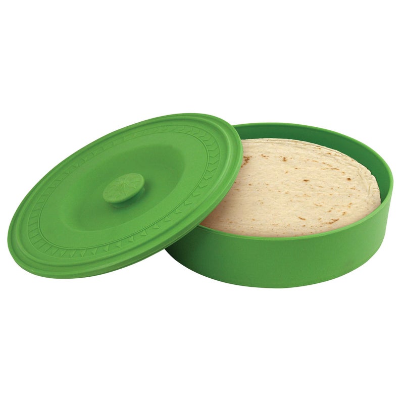 Fox Run Tortilla Warmer With Lid, Plastic, Green, 8.75" - Image 5