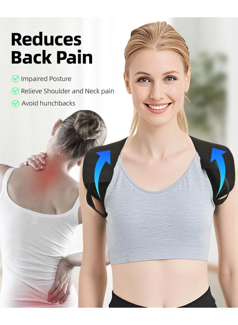 Zikra Posture Corrector for Women and Men, Adjustable Shoulder Posture Brace for Posture Hunchback Support, Back Posture Corrector Providing Pain Relief from Lumbar, Neck, Shoulder, And Clavicle, Back, M - Image 5