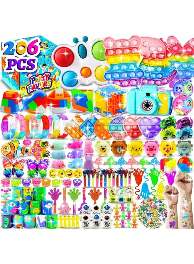 206 قطعة ألعاب فidget حسية، ألعاب يدوية لتخفيف التوتر للأطفال - Image 1