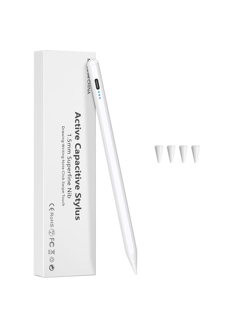 Stylus Pen for iPad 9th 10th Gen with Palm Rejection, Active Pencil Compatible with Apple iPad 10th/9th/8th/7th/6th Gen, iPad Air 5th/4th/3rd Gen,iPad Pro 11  12.9 inch, iPad Mini 6th/5th Gen - Image 2