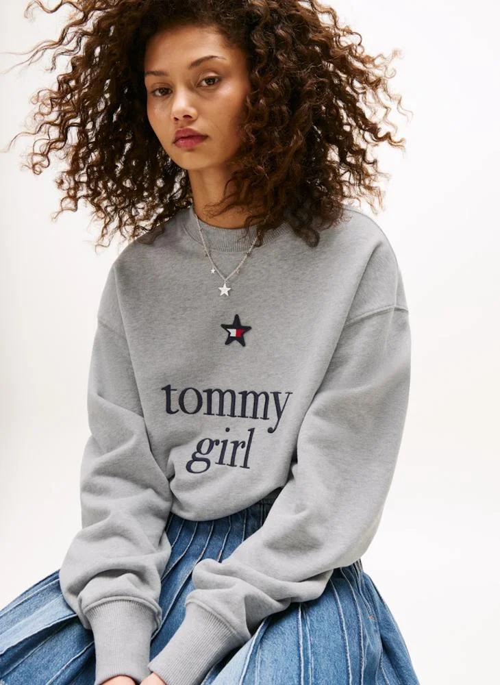 تومي جينز Graphic Crew Neck Sweatshirt