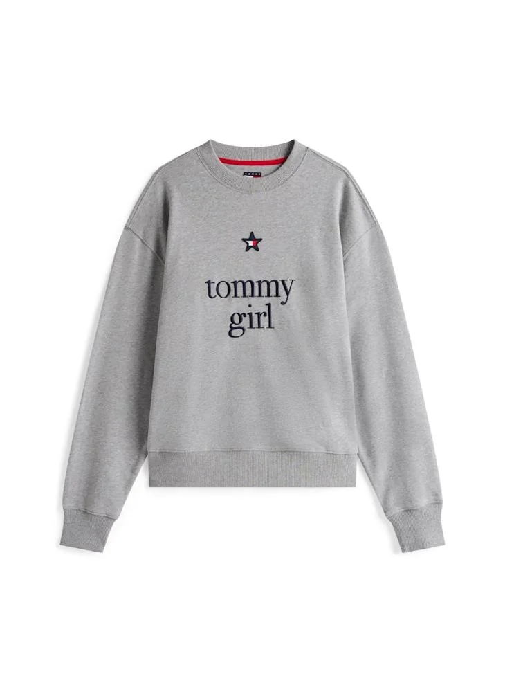 TOMMY JEANS Tommy Girl Graphic Crew Neck Sweatshirt