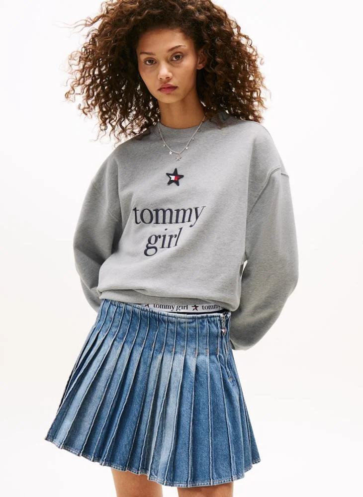 Tommy Girl Graphic Crew Neck Sweatshirt
