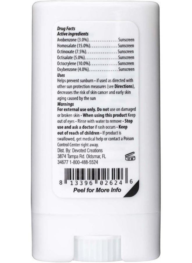 Devoted Creations - Tattoo Fade Protection Stick with SPF 50+ UVA-UVB Protection, Water Resistant, Non-Greasy with Shea Butter .49oz (Pink/Blue) - Image 1