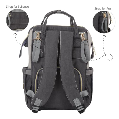 1ST STEP Smart And Multi-Functional Diaper Bag (Grey) - Image 4
