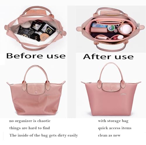 Lckaey bag organizer insert for longchamp bag organizer purse organizer tote Large handbag organizer inserts 1032Navy blue-L - Image 5