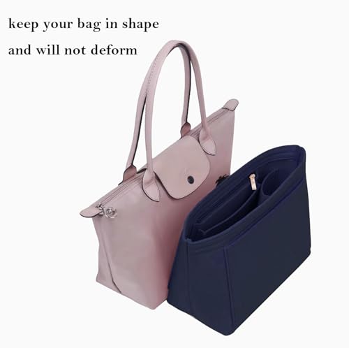 Lckaey bag organizer insert for longchamp bag organizer purse organizer tote Large handbag organizer inserts 1032Navy blue-L - Image 2