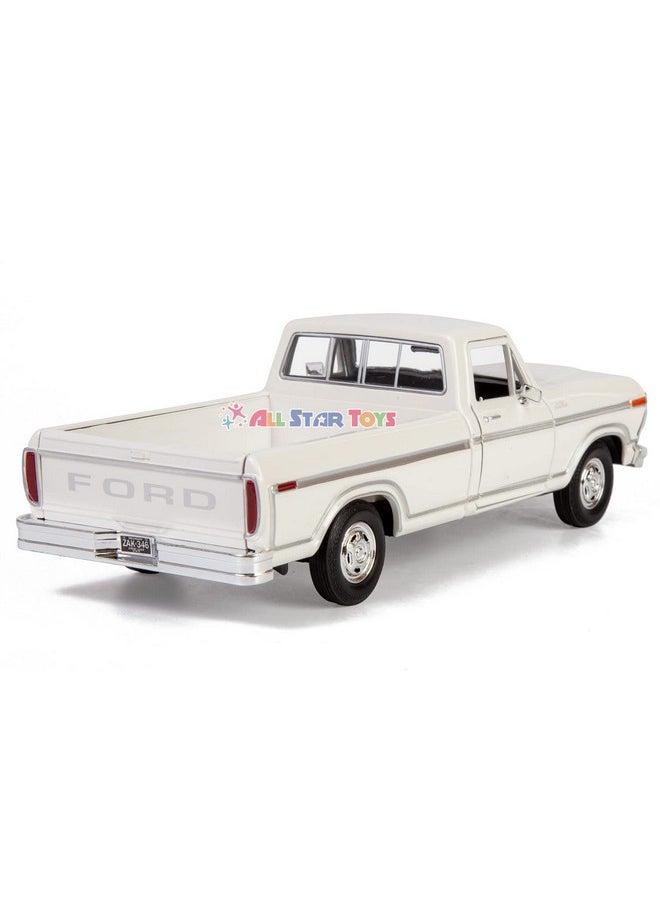 موتورماكس شاحنة بيك اب فورد F-150 كلاسيكية موديل 1979 من Motormax، شاحنة بيك اب F150 بمقياس 1:24، سيارة نموذجية قابلة للتجميع باللون الأبيض 79346، حصريًا من All Star Toys  - Image 5