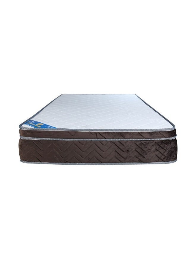 Homzmart Medical Queen Mattresses High pressure foam and microfiber  brown and white - 140x24x200 cm - Image 1