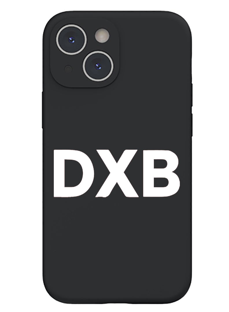 Theodor Protective Slim Fit Case Liquid Silicone Cover with Full Body Protection Anti-Scratch Shockproof Case For iPhone 13 Black  - EVery love story is beautiful black copy - Image 1