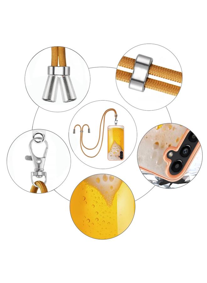 S-TOP Case For Samsung Galaxy A33 5G Electroplating Dual-side IMD Phone Case with Lanyard - Image 4