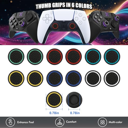 EoaMen Thumb Grips Joystick Caps for PS4/PS5/XBOX Controller, Silicone Joystick Caps Ps5 Controller Grip with Anti-Stickiness, Anti-Slip, Anti-Fingerprint(12 pcs) - Image 2