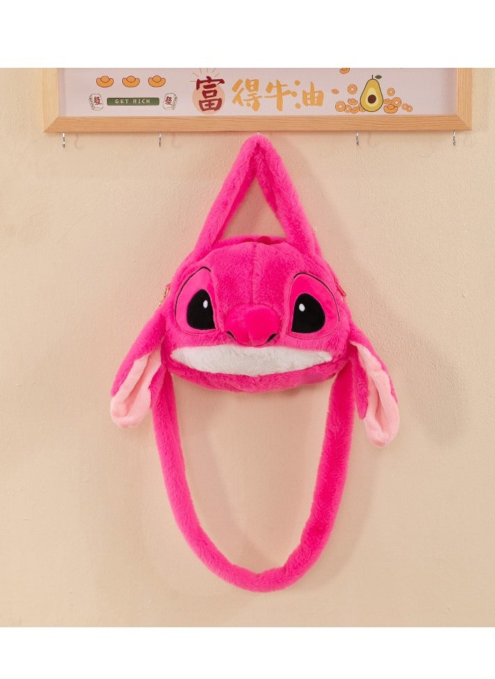 STITCH - New Purple Stitch Doll Crossbody Bag Tote Bag Plush Bag Kids Tote Bag - Image 1