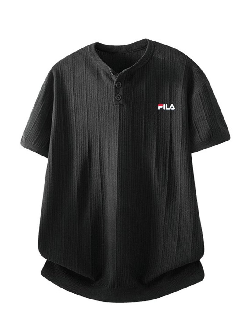 فيلا FILA Men's and women's knitted short-sleeved T-shirts - Image 2