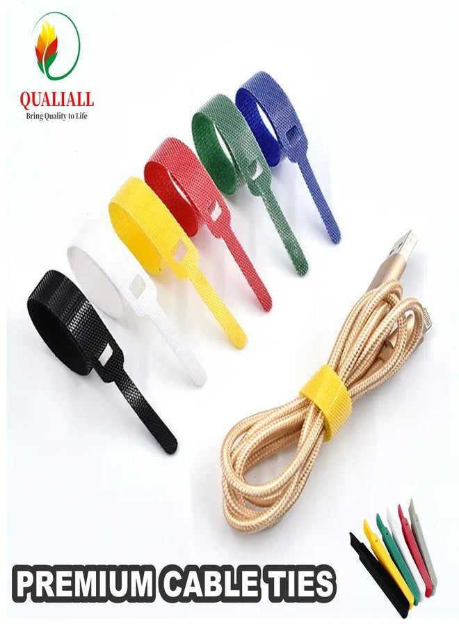 QUALIALL 150 Reusable Cable Ties, Strong Adhesion Nylon Cord Ties for PC and Wire Management, Durable. 5.9" - Image 4