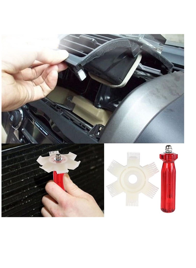 Air Conditioner Fin Comb Radiator Condenser AC Fin Straightener Cleaner Repair Tool Air Conditioning Brush Accessory for Cleaning Car Automotive Refrigeration Radiator Evaporator - Image 5