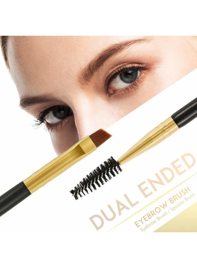 Docolor Duo Eyebrow Brush,Professional Angled Eye Brow Brush and Spoolie Brush Perfect for Lining and Shaping Brows, Spoolie for Brows or Lashes Black - Image 2