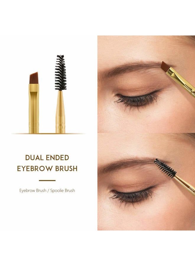 Docolor Duo Eyebrow Brush,Professional Angled Eye Brow Brush and Spoolie Brush Perfect for Lining and Shaping Brows, Spoolie for Brows or Lashes Black - Image 3