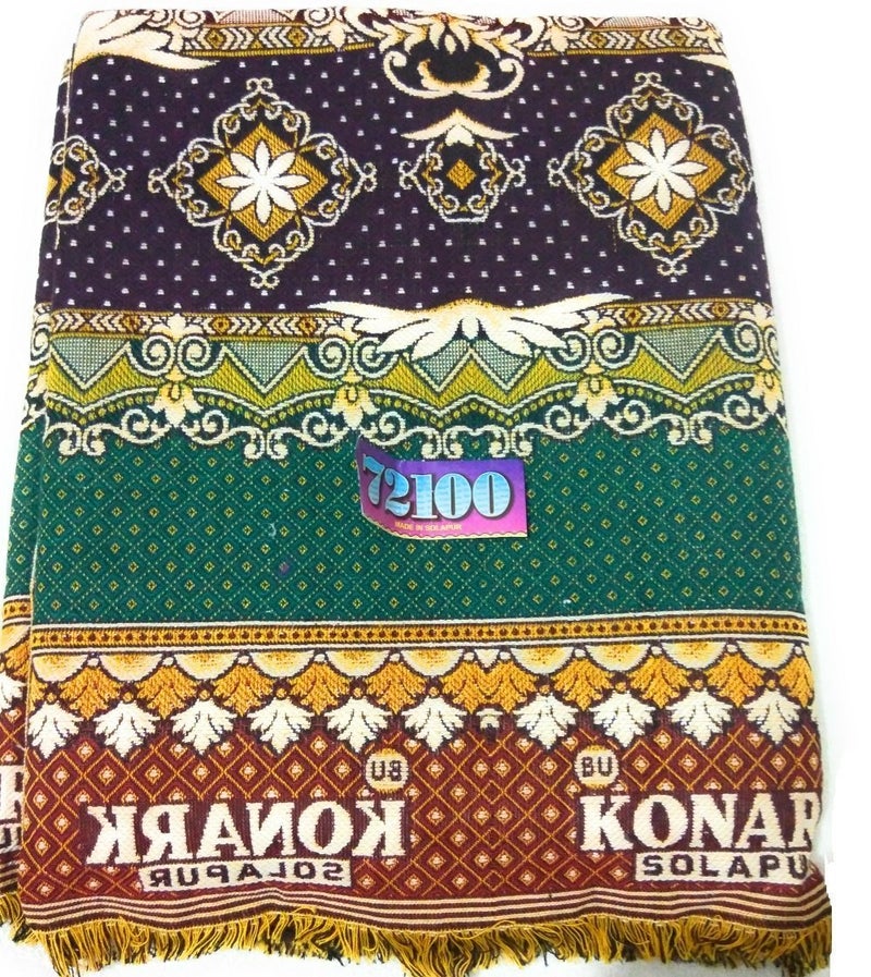 Textilekart Cotton Solapuri Chaddar (Multicolor, Large, 100 x 72") - Image 3