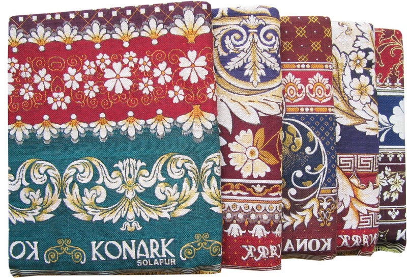 Textilekart Cotton Solapuri Chaddar (Multicolor, Large, 100 x 72") - Image 1