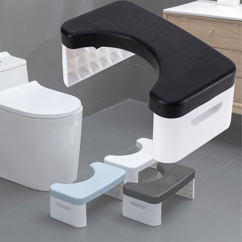 Coldcool Folding Toilet Stool  Bathroom Potty Step for All Ages  Foldable Foot Stool for Improved Sitting Posture  Bathroom Accessories Black 