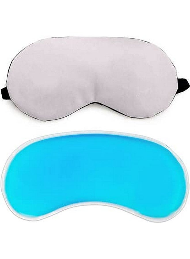 SONEEV MART (PACK OF 1piece) Eye Mask For Sleeping Men Women With Cooling Gel For Night Deep Sleep, Dark Circles, Puffy Eye's, Dry Eyes And Eye Fatigue (WHITE) - Image 1