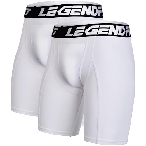Legendfit Youth Boys Baseball Compression Underwear w/Cup Pocket(NO Cup) Protective Athletic Shorts Football - 2Pack - Image 1
