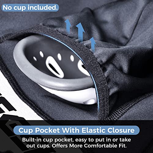 Legendfit Youth Boys Baseball Compression Underwear w/Cup Pocket(NO Cup) Protective Athletic Shorts Football - 2Pack - Image 4