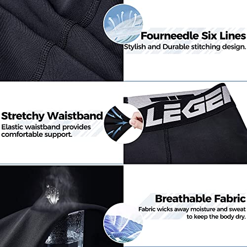 Legendfit Youth Boys Baseball Compression Underwear w/Cup Pocket(NO Cup) Protective Athletic Shorts Football - 2Pack - Image 5