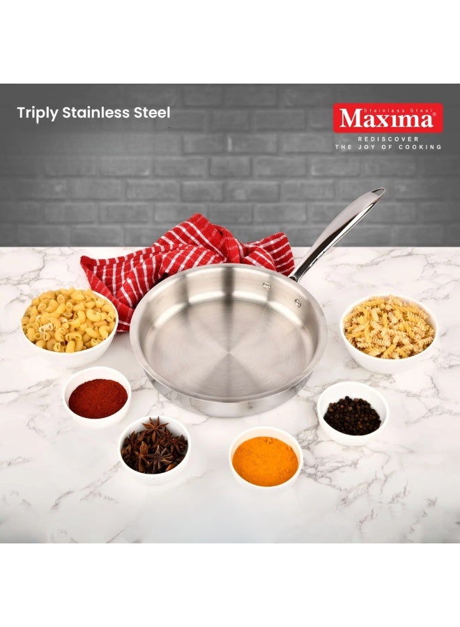 Maxima Stainless Steel Fry Pan With Lid 20 cm - Image 3
