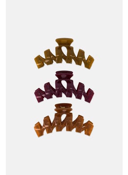 Willow & Ruby 3 Pcs Summer Collection Claw Clips, Multicolor  - Image 2