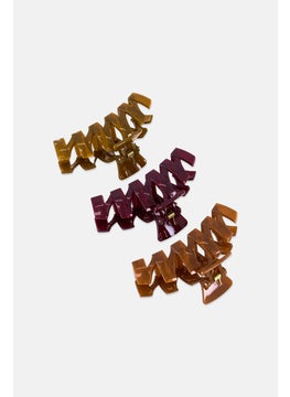 Willow & Ruby 3 Pcs Summer Collection Claw Clips, Multicolor  - Image 3