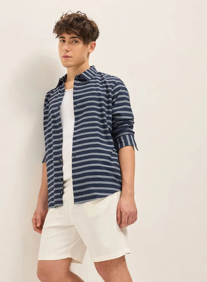 Cotton Shirt for Men | Slim Fit, Long Sleeve, Casual & Formal Wear | Soft, Breathable Fabric for Office, Everyday, & All-Season Use in Classic & Trendy