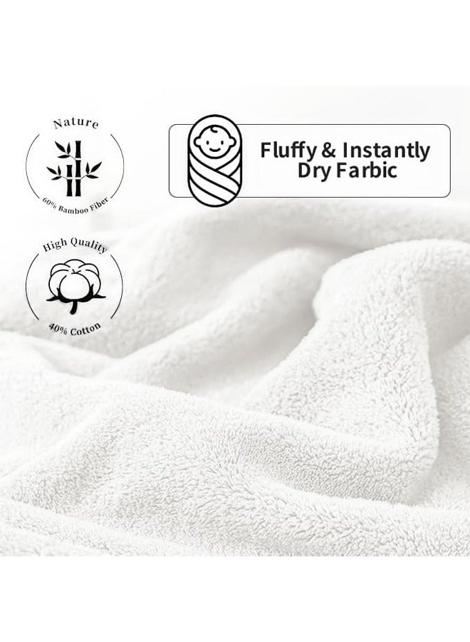 فيفيدوراد منشفة أطفال بغطاء للرأس، مناشف حمام أطفال، فائقة النعومة وسميكة منشفة حمام قطنية للمواليد الجدد، منشفة كبيرة ماصة للأطفال الصغار من الأولاد والبنات - قطن 100% للمواليد الجدد والرضع والأطفال الصغار - مقاس كبير 32 × 32 بوصة - Image 4