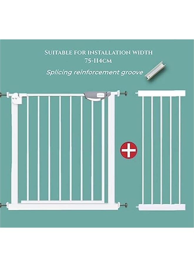 Gonice Auto Close Safety Baby Gate, Child Gate, Expandable Baby Pet Safety Gate, The Maximum Suitable Width is 143 cm, Including 10 cm, 20 cm, 30 cm Extension Rack (Size : 75-84cm)  - Image 4