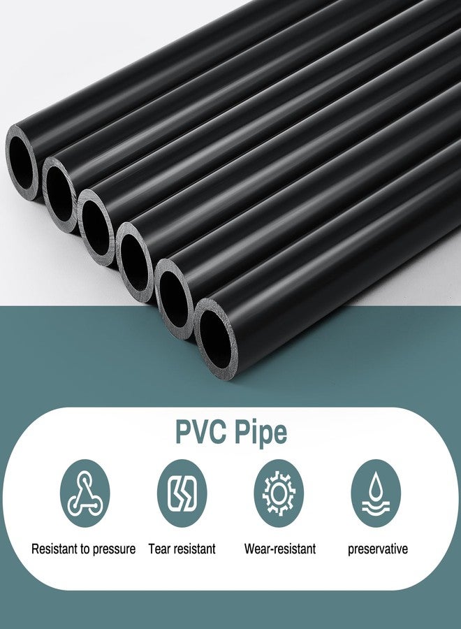 Landical 6 Pcs 3/4'' Black PVC Pipe SCH 80 Plastic Pipe, 40'' Long - Image 4