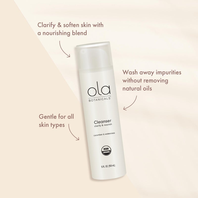 Dr. Mercola Ola Botanicals Organic Cleanser (5 Fl. Oz.), 1 Bottle, Clarify & Nourish Skin, Certified USDA Organic, Gluten Free, Soy Free, Dr. Mercola - Image 4