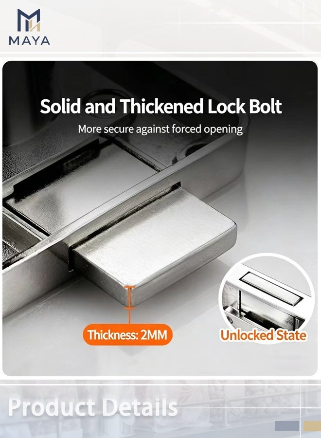 Maya 2 Pack Cabinet Drawer Locks with Keys, Keyed Alike Furniture Locker Lock, 3/4" 20mm Cylinder Cam Drawer Locks Zinc Alloy, Security cam Drawer Lock for Wardrobe Dresser Mailbox - Image 4