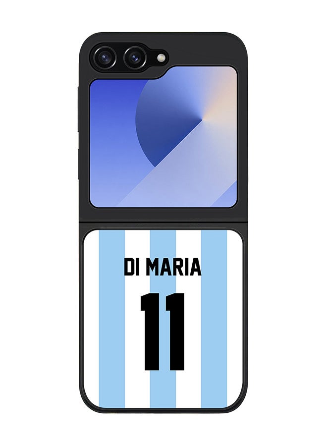 Stylizedd Rugged Black edge case for Samsung Galaxy Z Flip7 FE, Slim fit Case Flexible TPU Gel Thin Cover - Football Team - Argentina, Player Name - Di Maria - Image 1