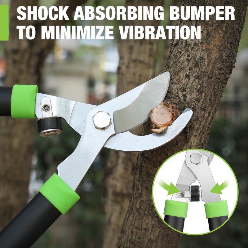 WORKPRO Bypass Lopper, 28" Branch Cutter with 65MN Spring Steel Blade, Heavy Duty Tree Trimmer with 1-3/16inch Cutting Capacity, Perfect for Cutting Shrubs and Branches - Image 5